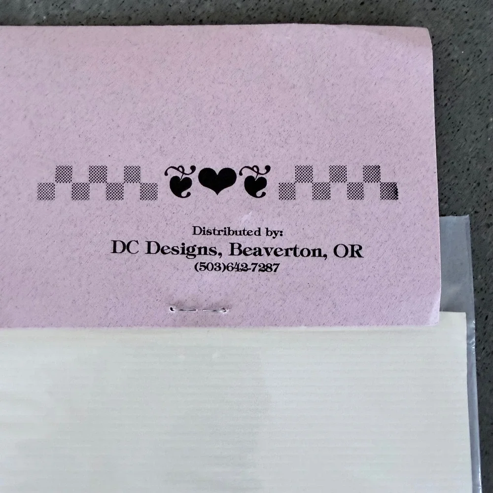 VNTG 1991 Darcy Christensen Watercolor Memories Baby Birth Announcement Sketch
